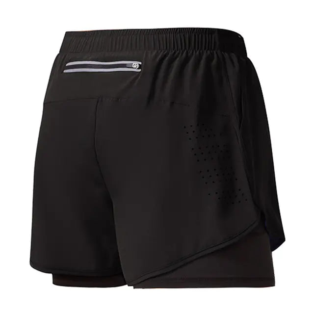 Dual-Layer Quick-Dry Running Shorts