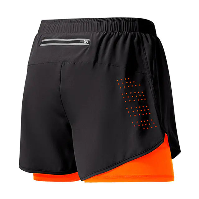 Dual-Layer Quick-Dry Running Shorts