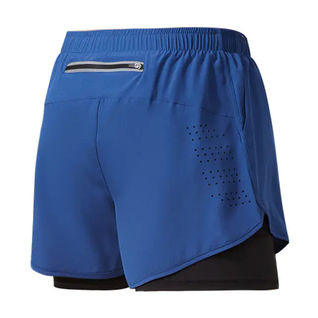 Dual-Layer Quick-Dry Running Shorts