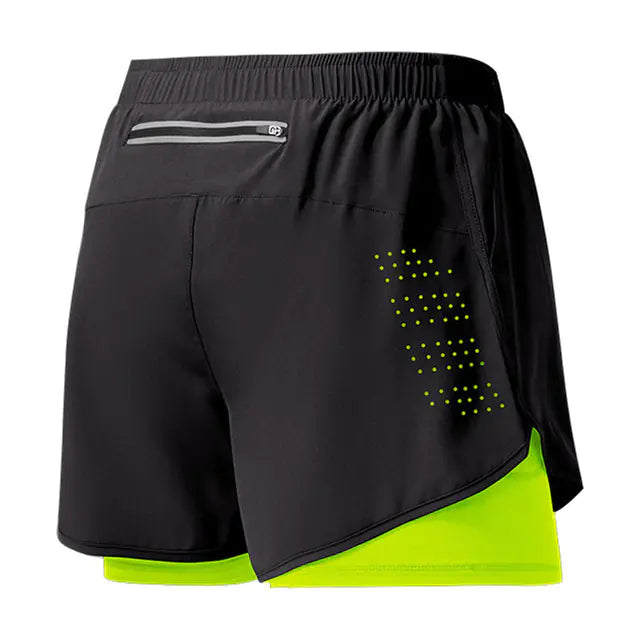 Dual-Layer Quick-Dry Running Shorts