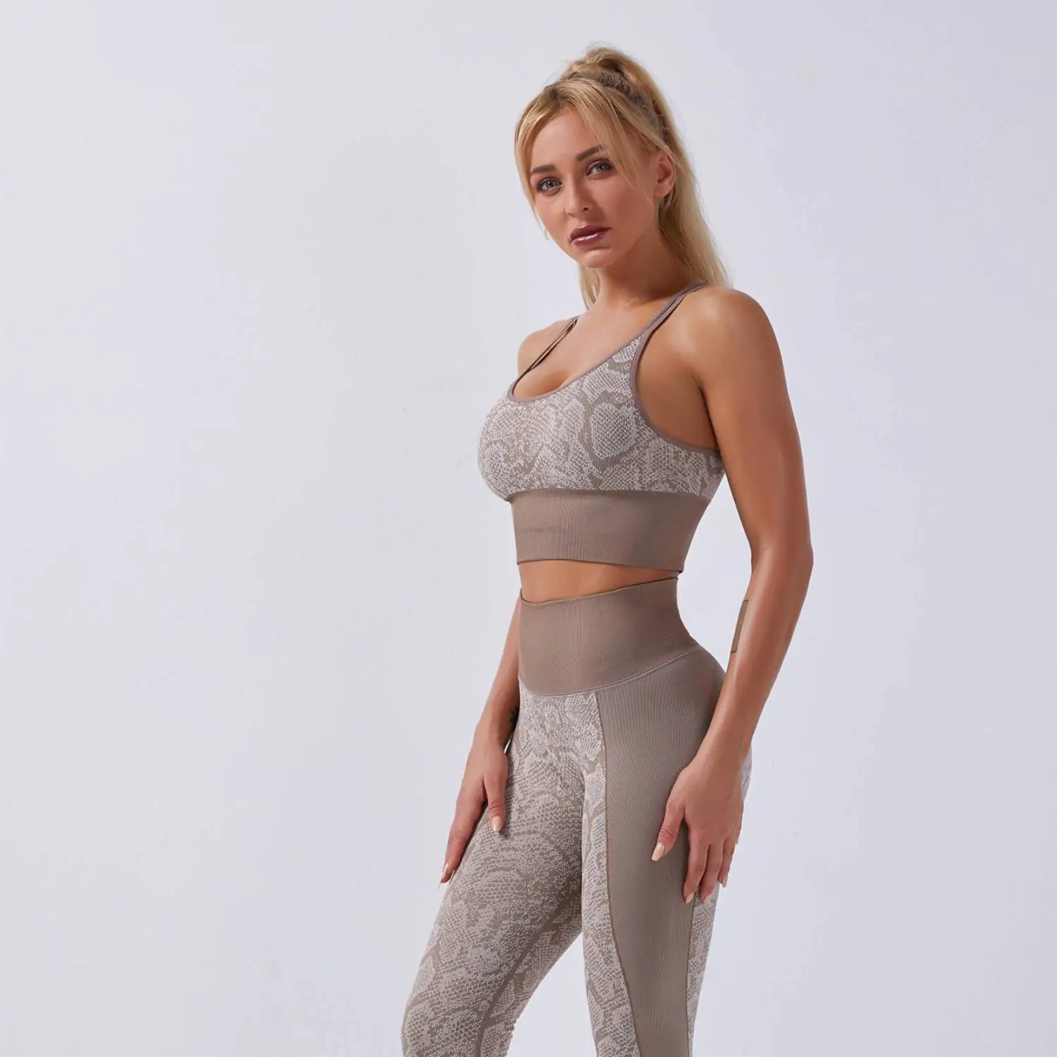 Snake Print Yoga Set